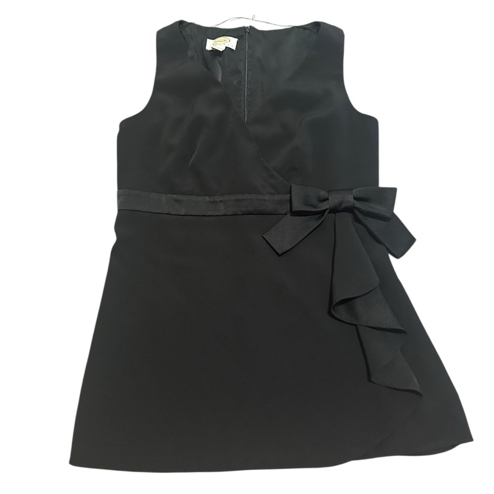 Y2K Talbots black bow tank top size 6P petite